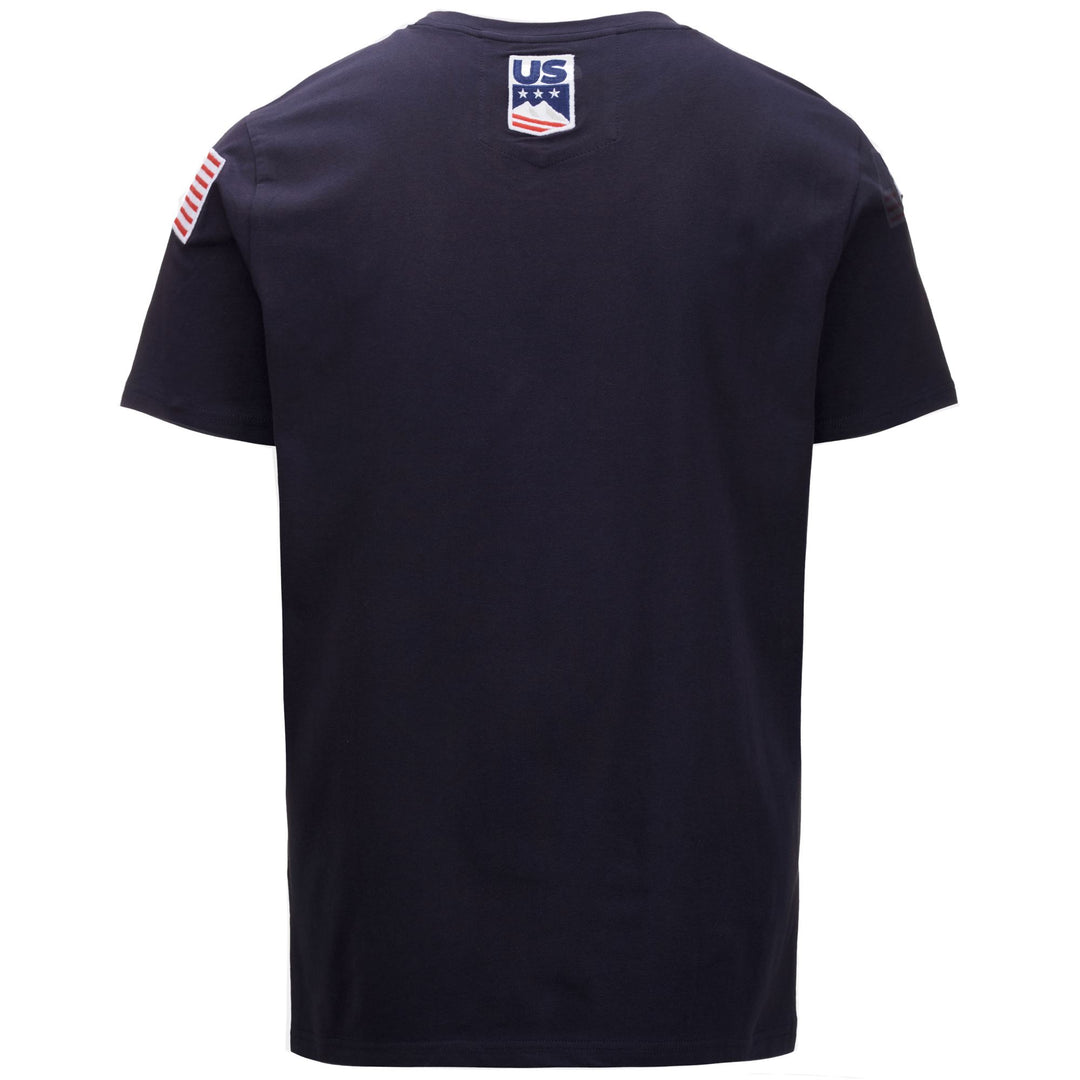 Maglietta blu unisex slim fit in jersey per lo sci main