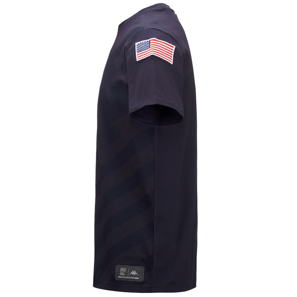 T-Shirt da Sci Unisex Blu Navy Slim Fit con Logo 02