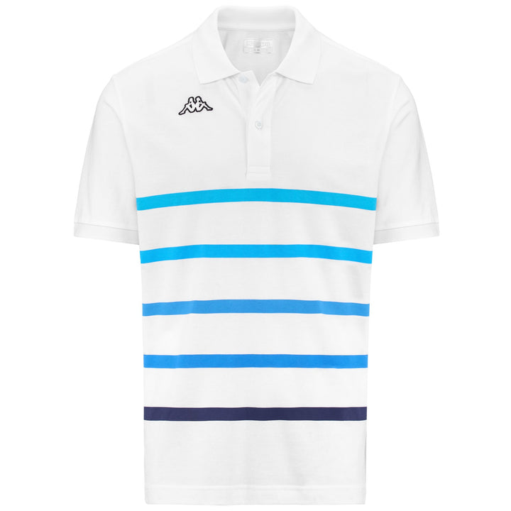 Polo Shirts Man LOGO  FEYSTRIPE Polo WHITE - TURQUOISE ATOLL - TURQUOISE - BLUE MALIBU - BLUE ASTER - BLUE INTENSE Photo (jpg Rgb)			