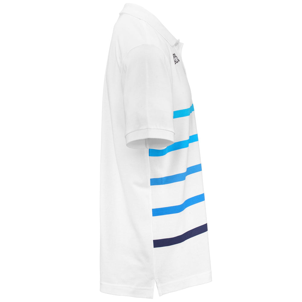 Polo Shirts Man LOGO  FEYSTRIPE Polo WHITE - TURQUOISE ATOLL - TURQUOISE - BLUE MALIBU - BLUE ASTER - BLUE INTENSE Dressed Front (jpg Rgb)	