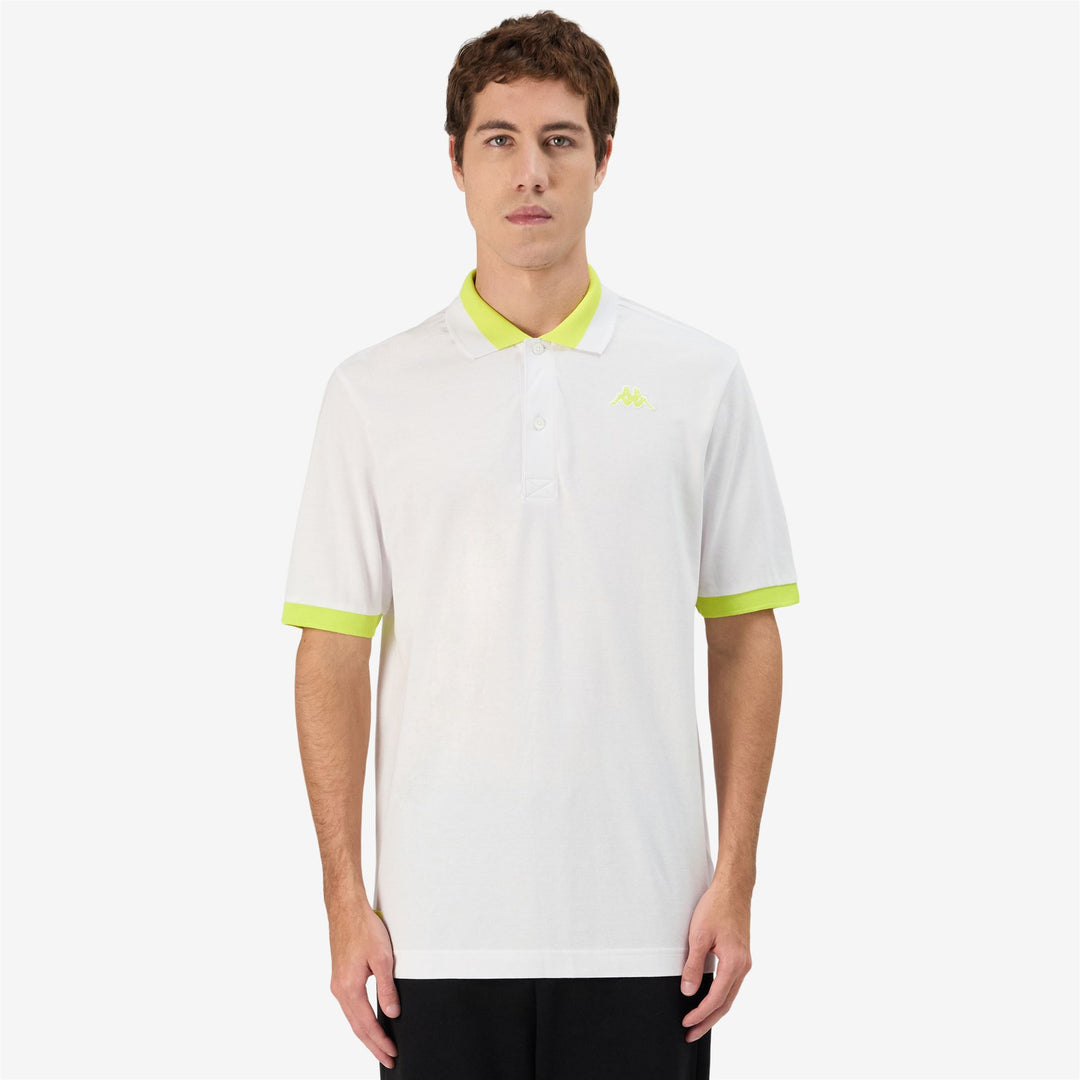 Polo deportivo de algodón amarillo neón para hombre main