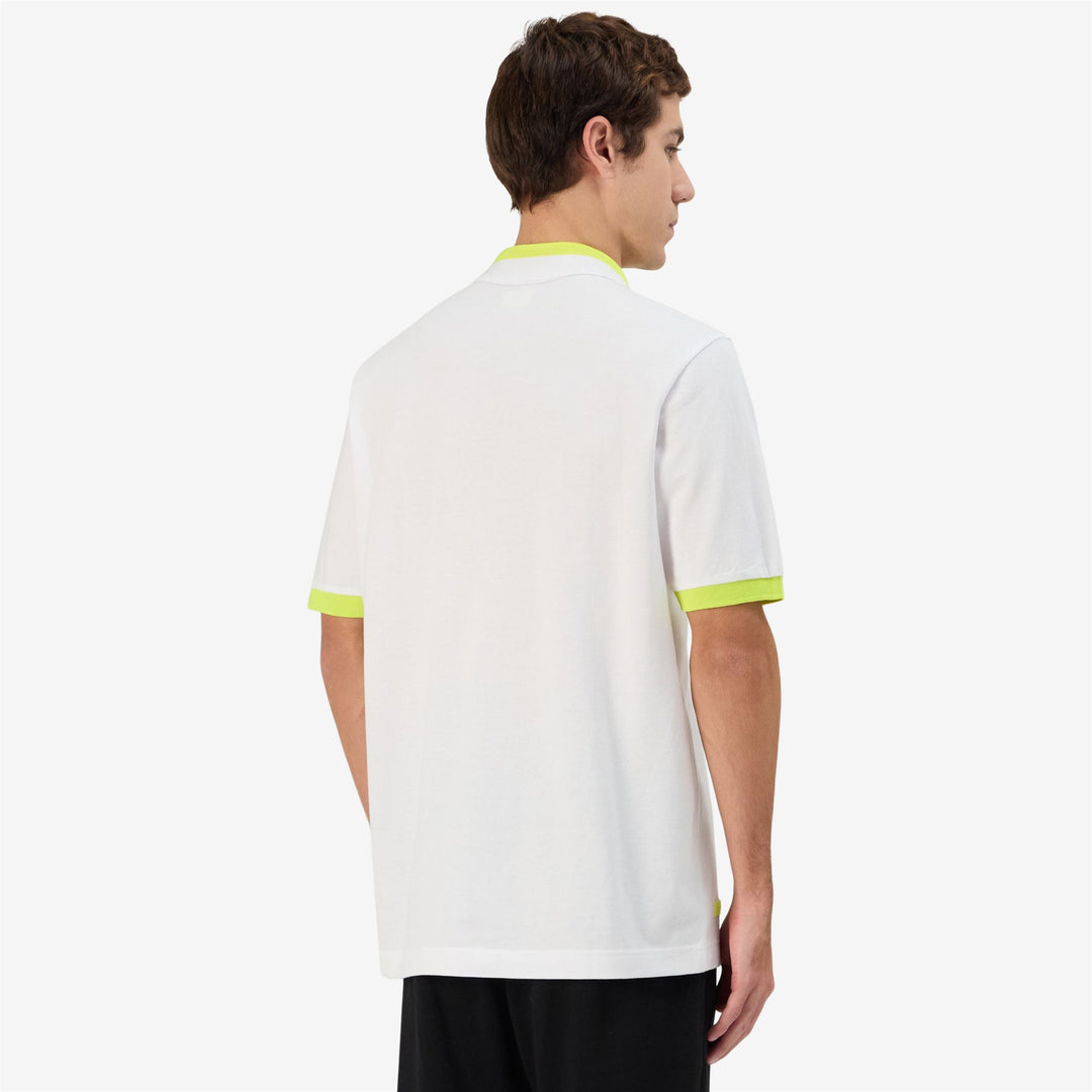 Polo deportivo de algodón amarillo neón para hombre main