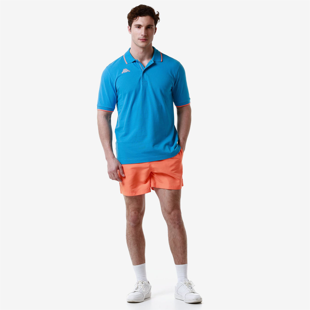 Blue Neon Men's Sportstyle Cotton Polo. 01