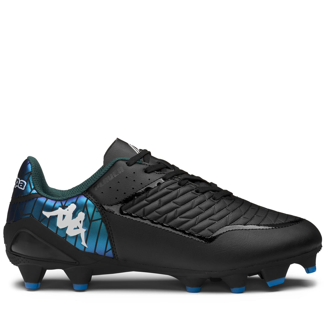 Black and blue Men's Low Cut Soccer Shoes for Firm Grounds main