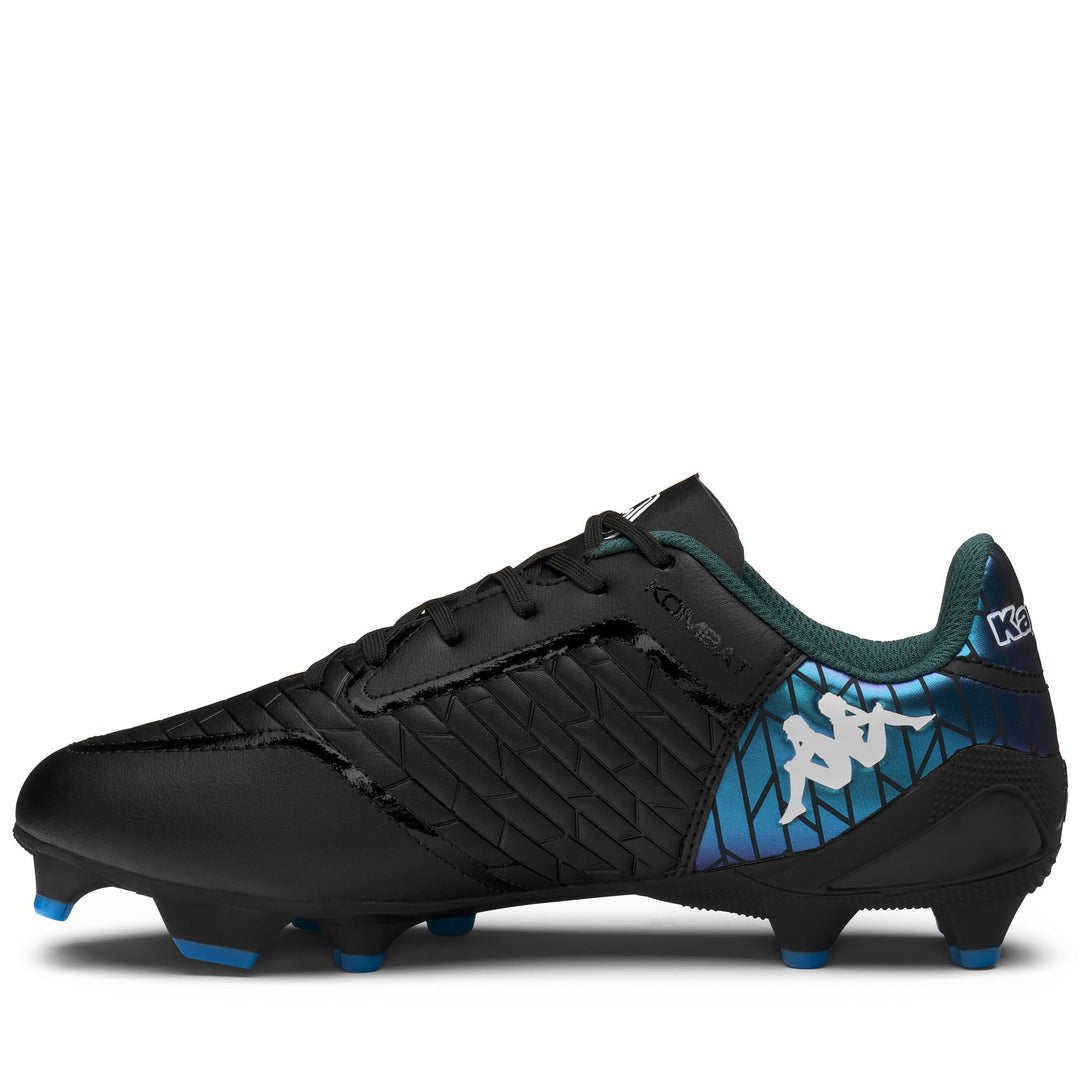 Botas de fútbol bajas negras y azules para hombre para terrenos firmes main