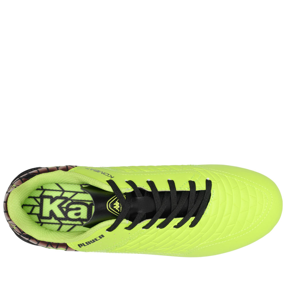 Neon yellow-black Men's Low Cut Soccer Shoes for Firm Grounds 02