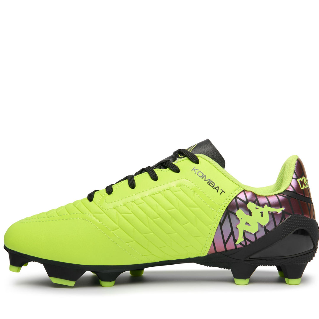 Green and Black Men's Low Cut Soccer Shoes for Firm Grounds main