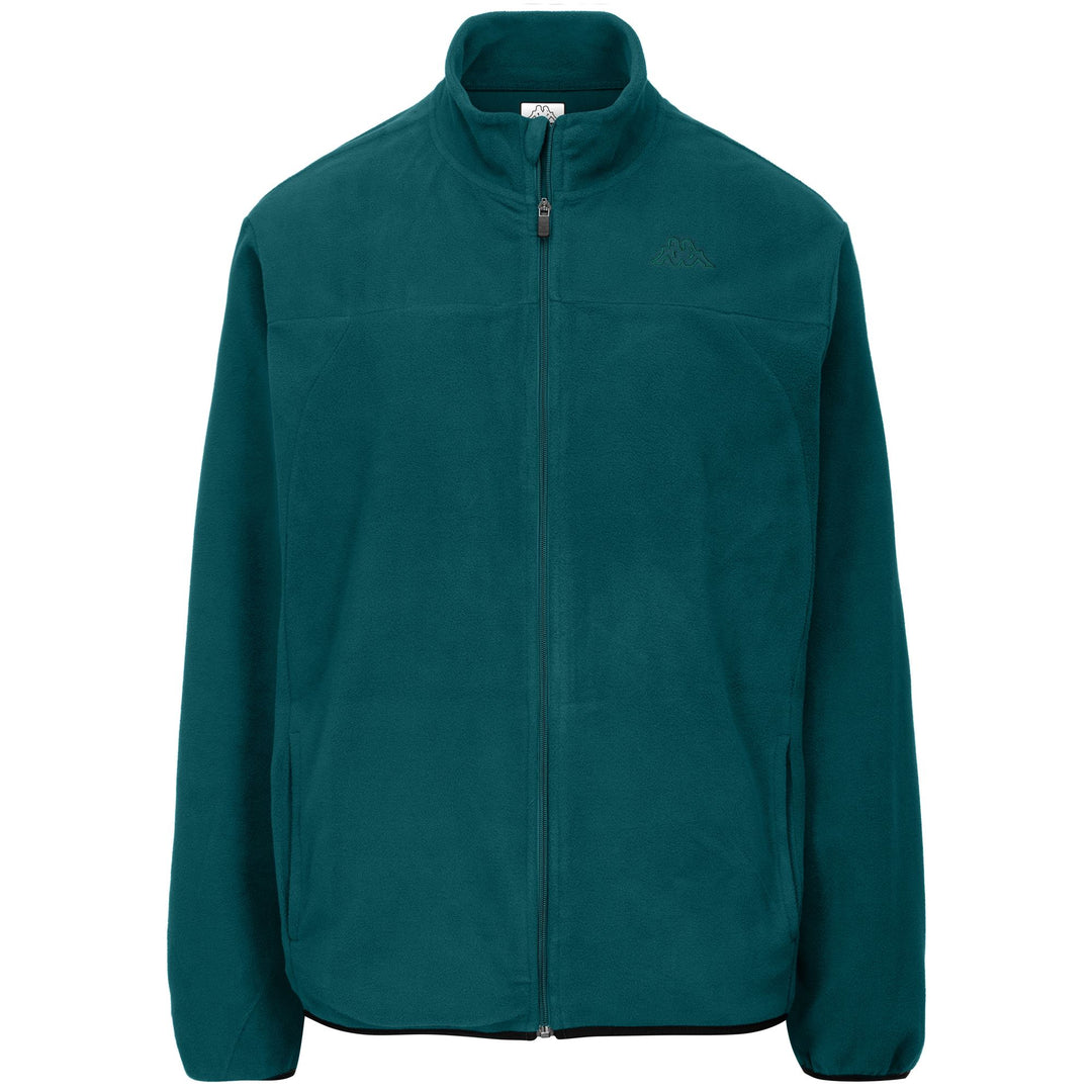Green jasper Men's Slim Fit Fleece Jacket with Full Zip 01