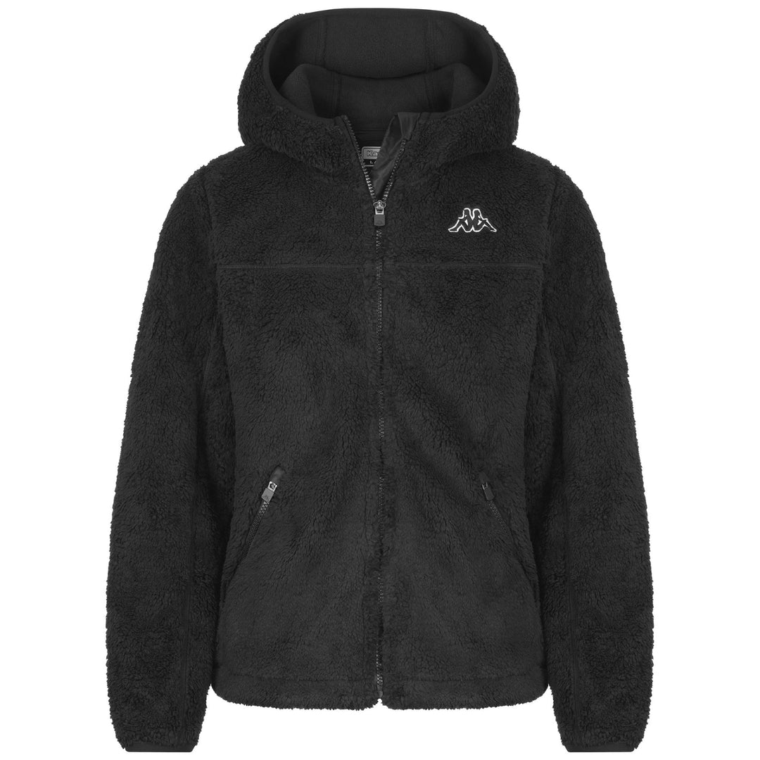 Black Women's Regular Fit Sherpa Fleece Hoodie 01