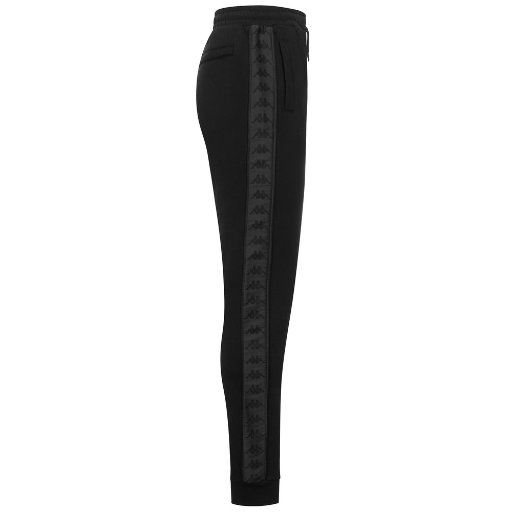 Black Men's Sport Trousers in Brushed Fleece with Elastic Waist 02