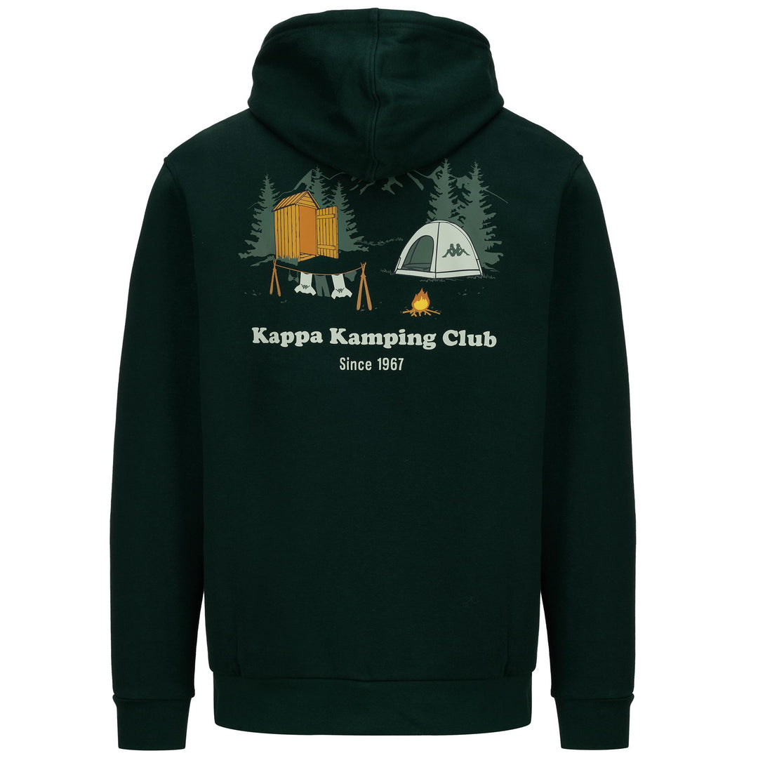 Felpa con Cappuccio Sportiva da Uomo Verde Salvia con Tasche main