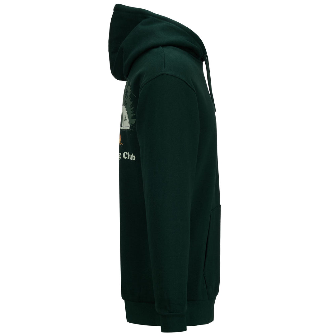 Felpa con Cappuccio Sportiva da Uomo Verde Salvia con Tasche main