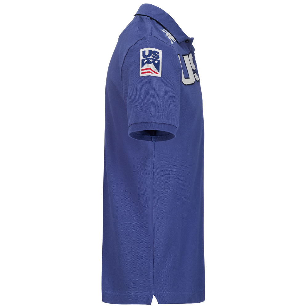Polo bleu unisexe coupe ajustée pour le ski 02