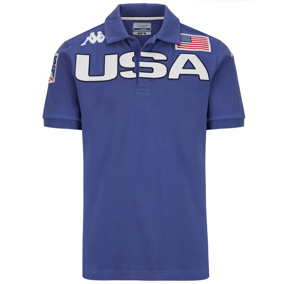 Polo bleu unisexe coupe ajustée pour le ski 01