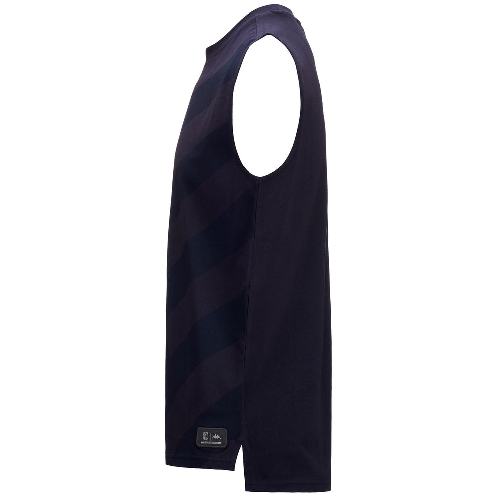 Blue Unisex Slim Fit Stretch Cotton Tank Top for Ski 02