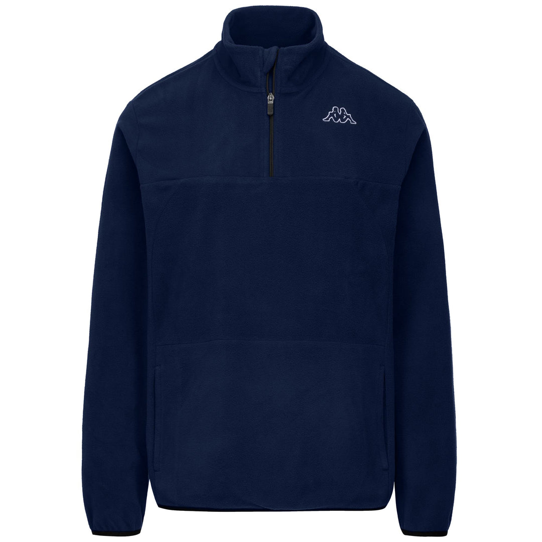 Marine blue Men's Slim Fit Fleece Jumper with Half Zip 01