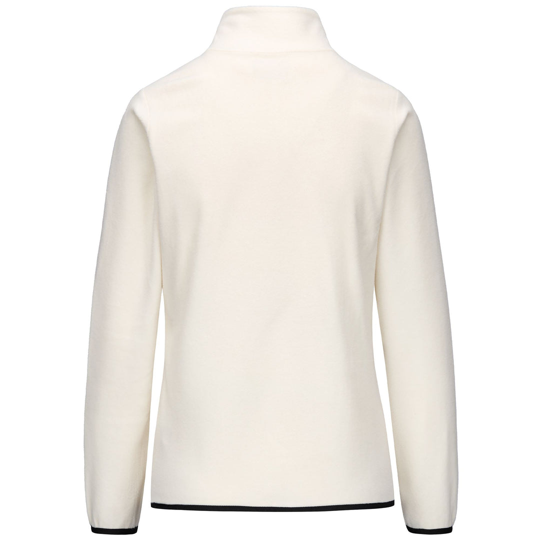 White Women's Slim Fit Fleece Jacket with Full Zip and Pockets main