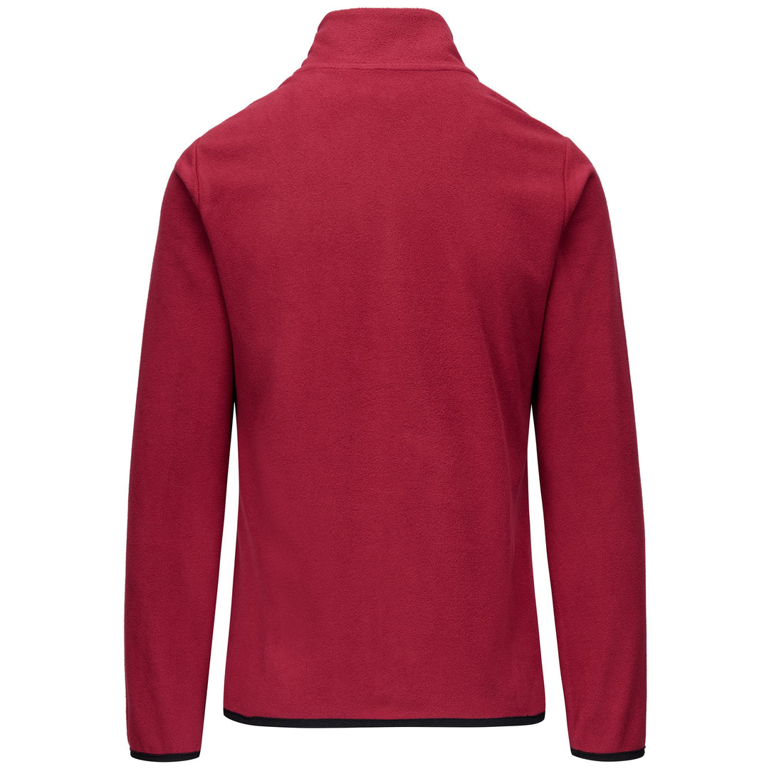 Red women's slim fit fleece jacket with pockets main