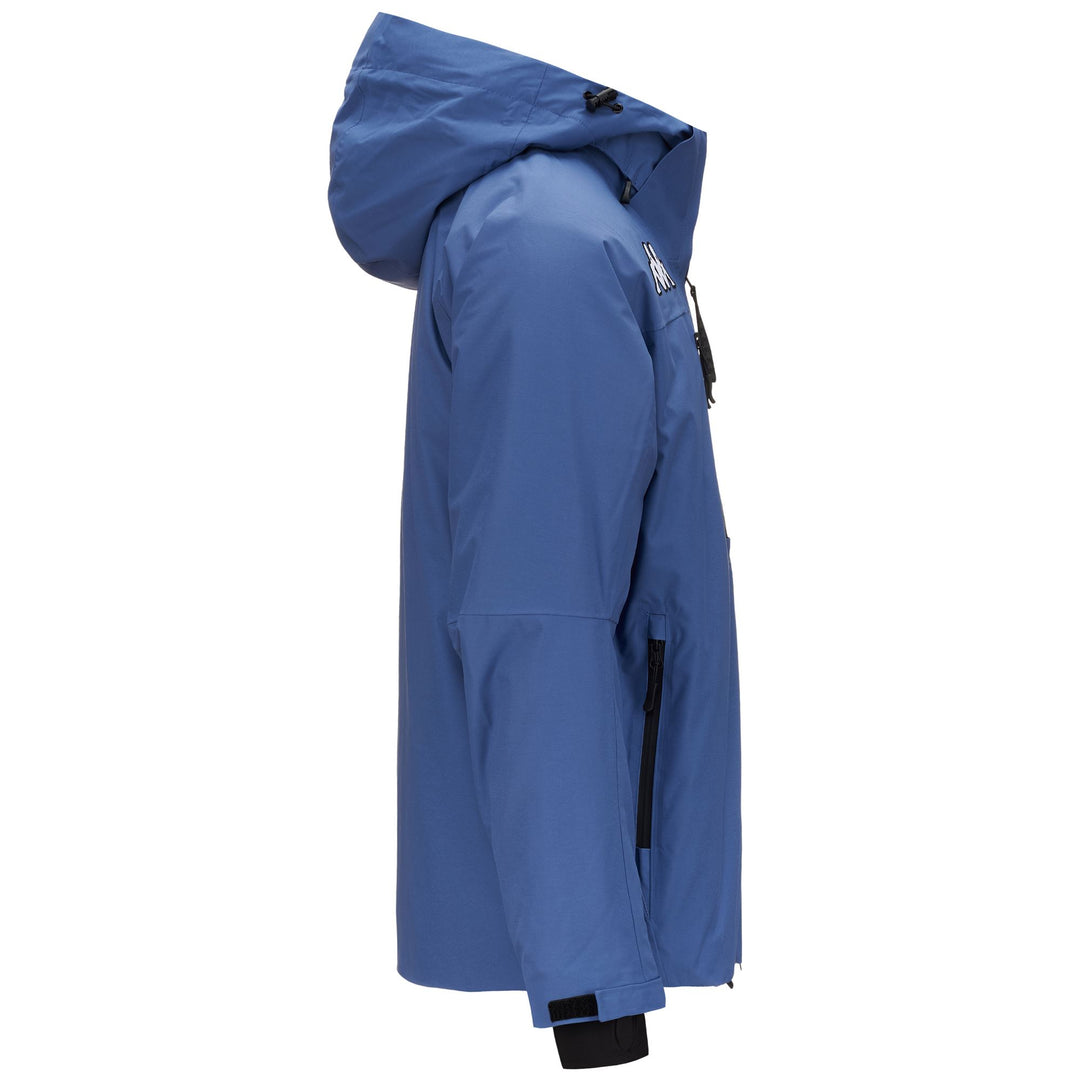 Veste de ski unisexe bleue avec protection contre l'eau et respirabilité main