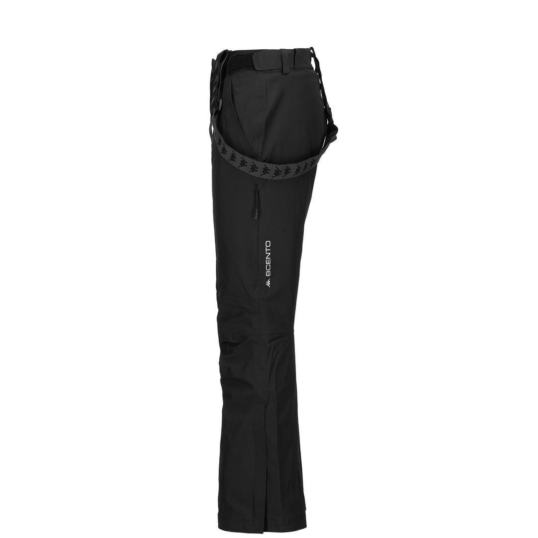 Black Women's Waterproof Ski Pants with Padding and Slim Fit main