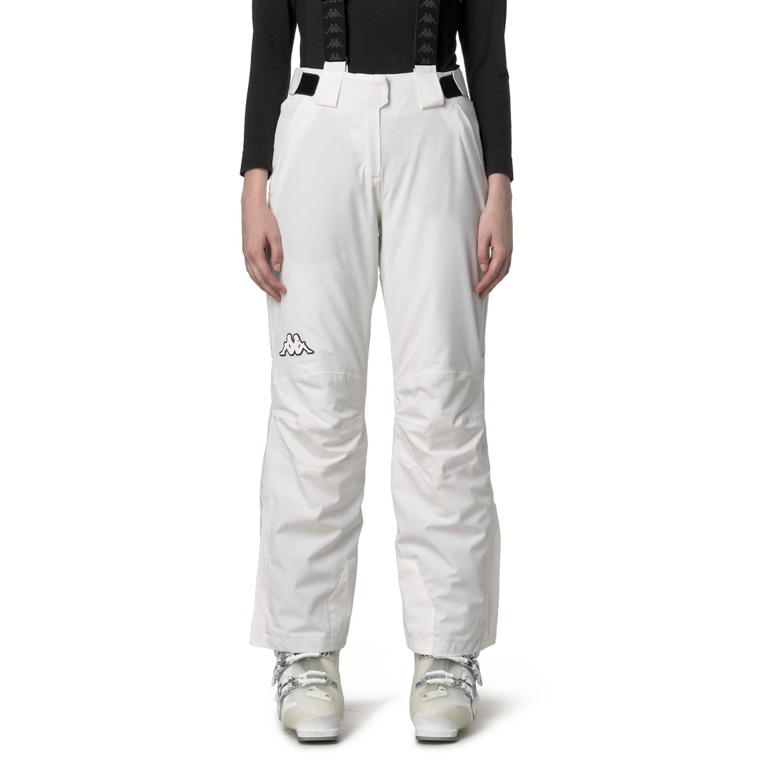 Pantalon de ski blanc isolé pour femme avec protection imperméable 01