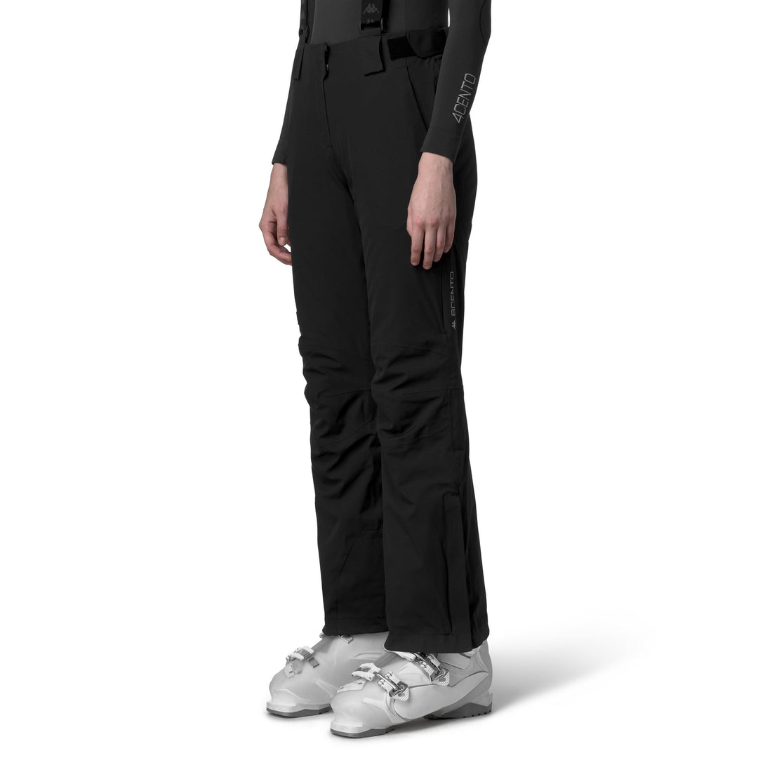 Black Women's Waterproof Padded Sport Trousers with Slim Fit main