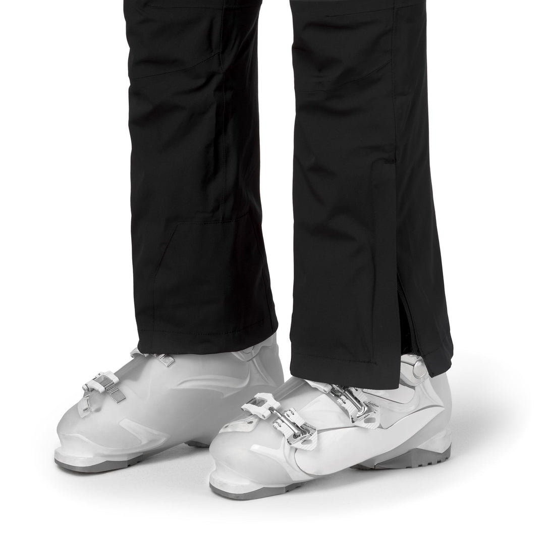 Black Women's Waterproof Padded Sport Trousers with Slim Fit main