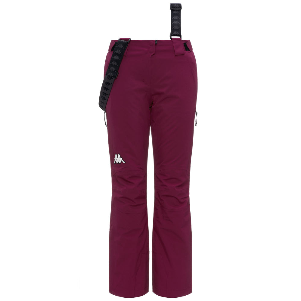 Pantalon de ski rouge isolé pour femme avec protection imperméable 02