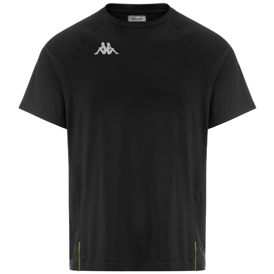 Black Men's Running Active Jersey Shirt with Reflective Details 01