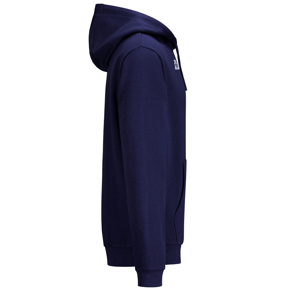 Marine blue Men's Fleece Hoodie with Kangaroo Pocket 02
