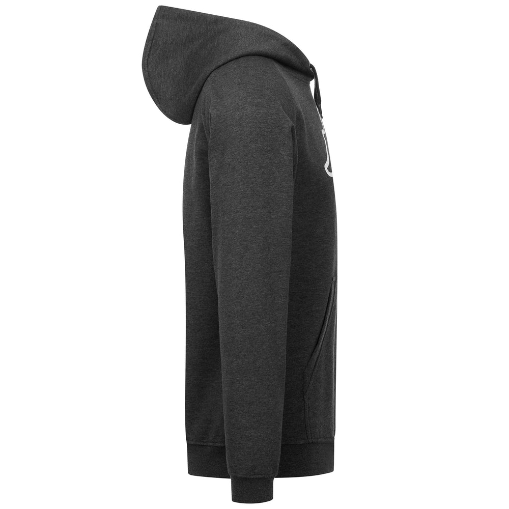 Dark grey Men's Fleece Hoodie with Kangaroo Pocket 02