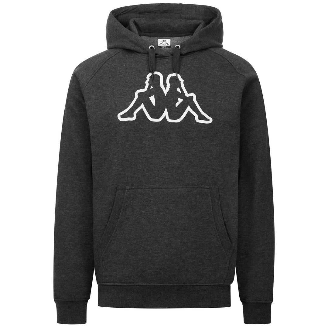 Dark grey Men's Fleece Hoodie with Kangaroo Pocket 01