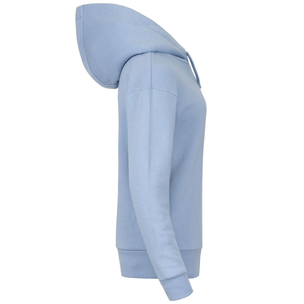 Suéter deportivo de polar de algodón orgánico azul para mujer 02