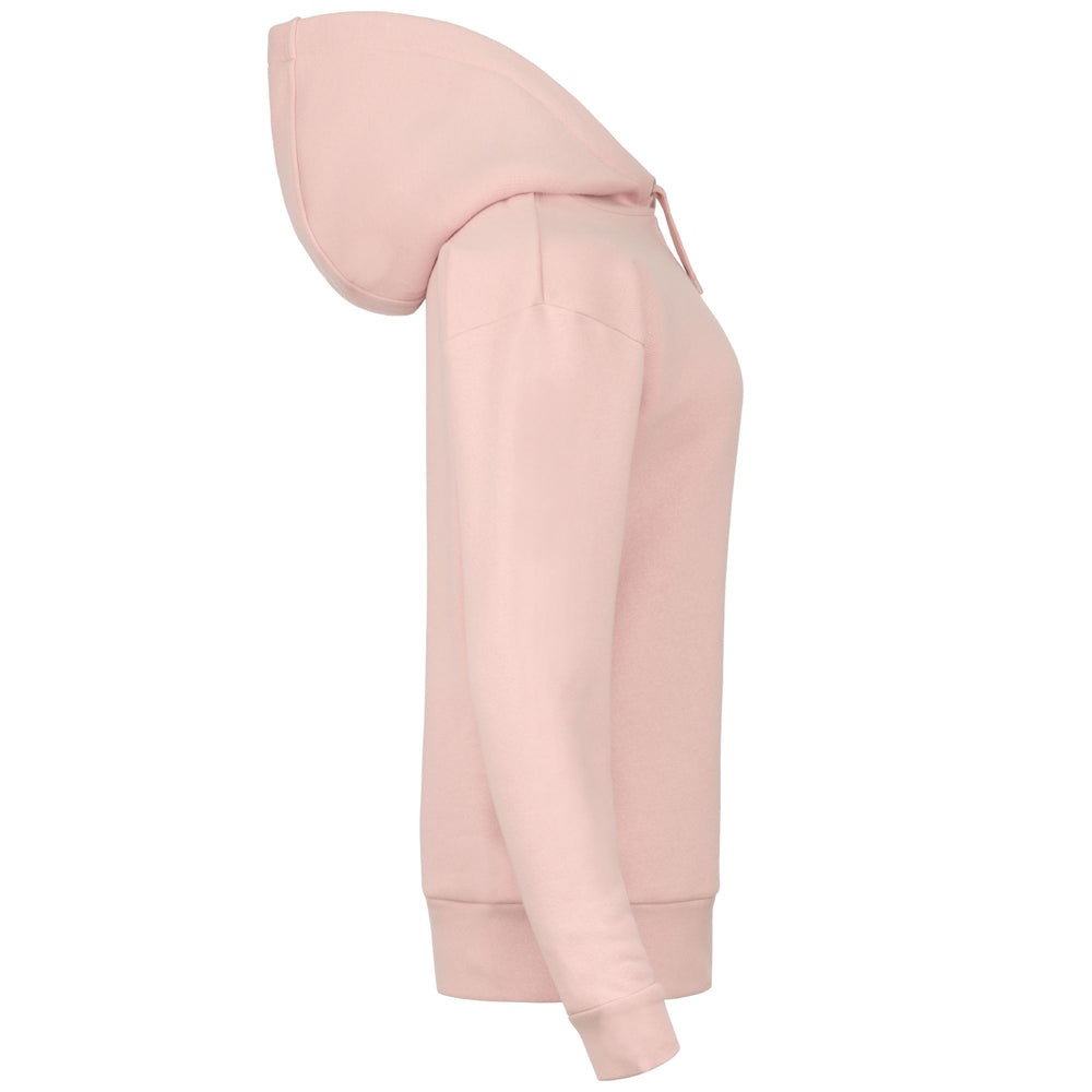 Suéter deportivo de polar de algodón orgánico para mujer, color rosa y rojo 02