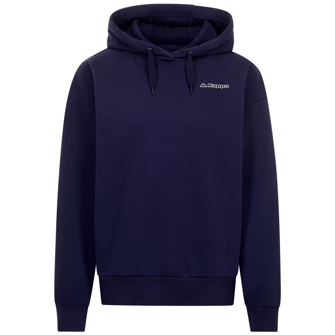 Blue women's Organic Cotton Fleece Jumper with Hood main