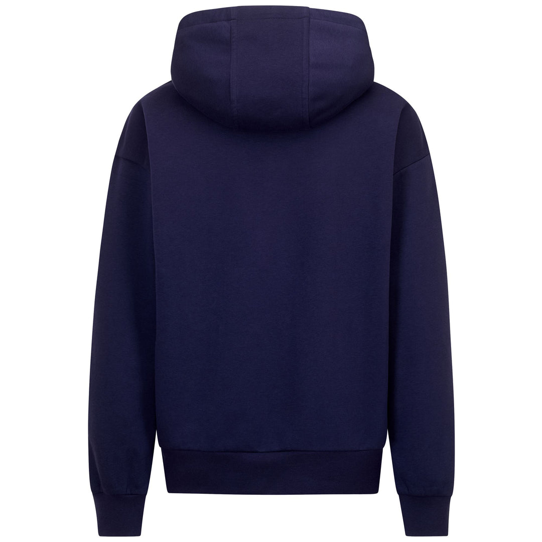 Blue women's Organic Cotton Fleece Jumper with Hood main
