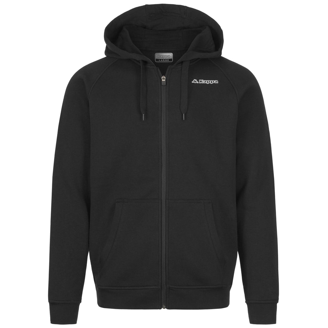 Chaqueta deportiva de forro polar negra para hombre con algodón orgánico. main