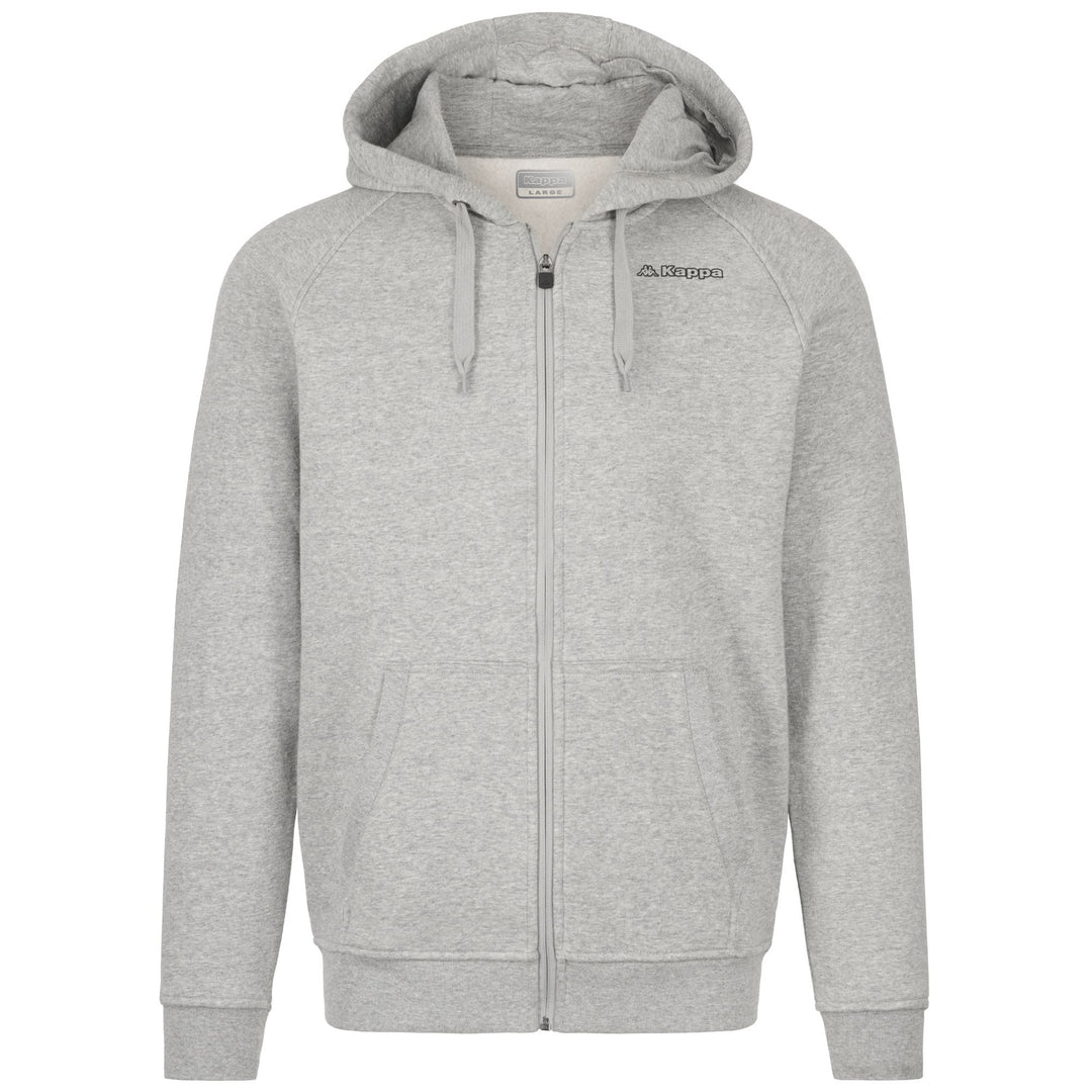 Chaqueta polar deportiva para hombre, color gris y negro, con bolsillo tipo canguro main