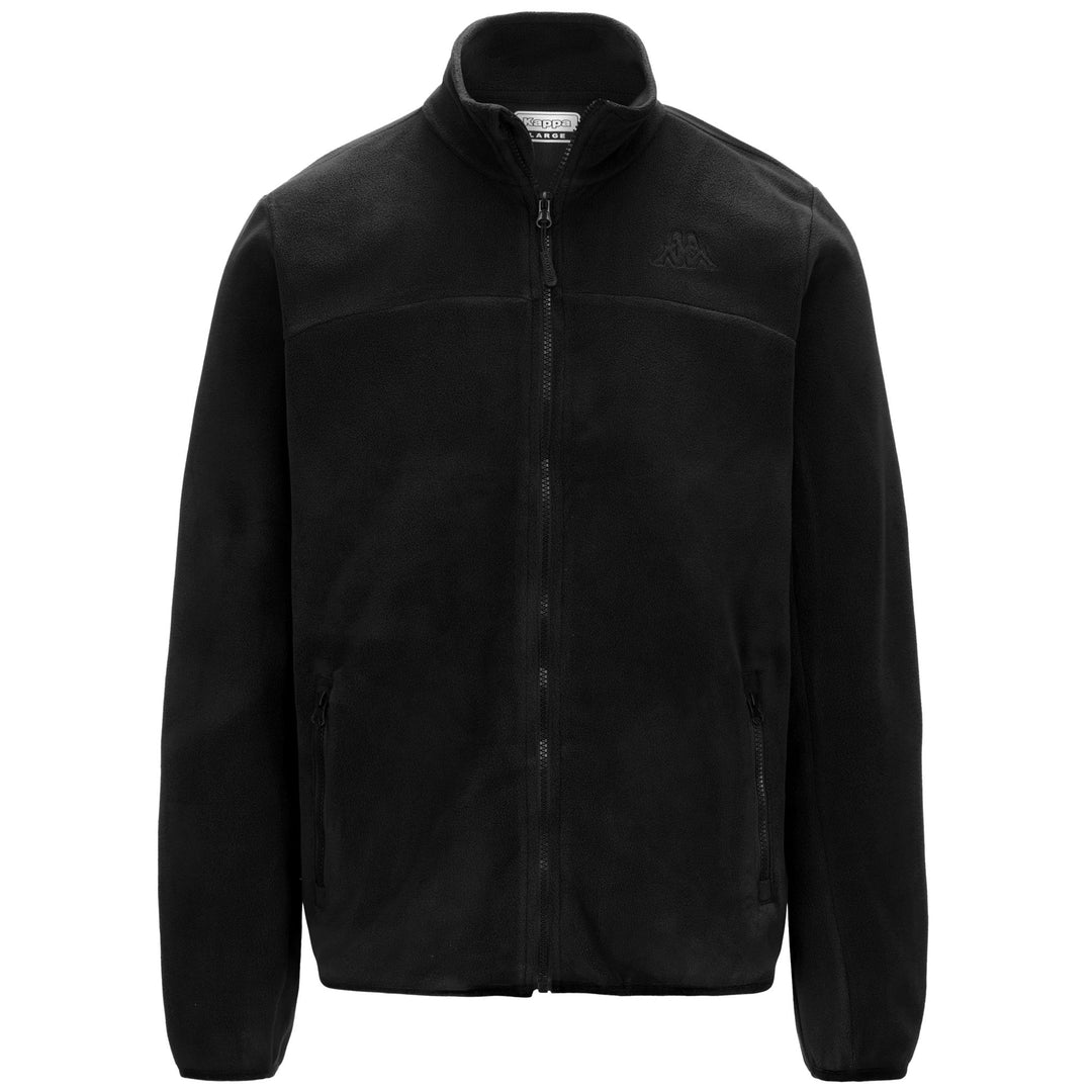 Black Men's Sportstyle Fleece Jacket with Zip Pockets 01