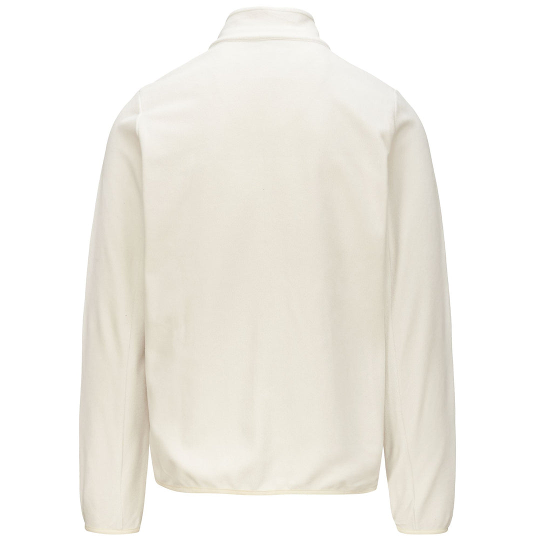 Veste polaire micro-régulière blanche pour homme, coupe classique. main
