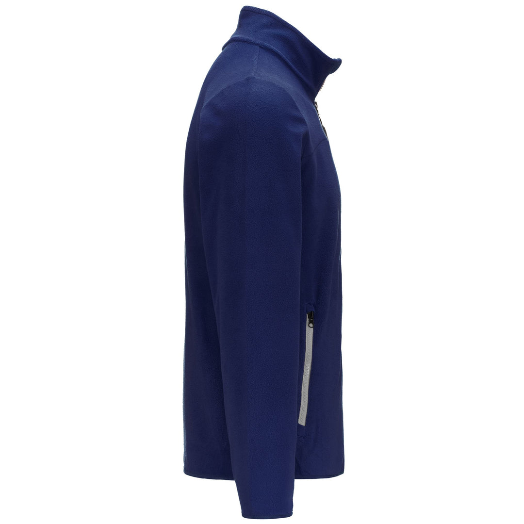 Veste polaire micro-ajustée bleue pour homme main