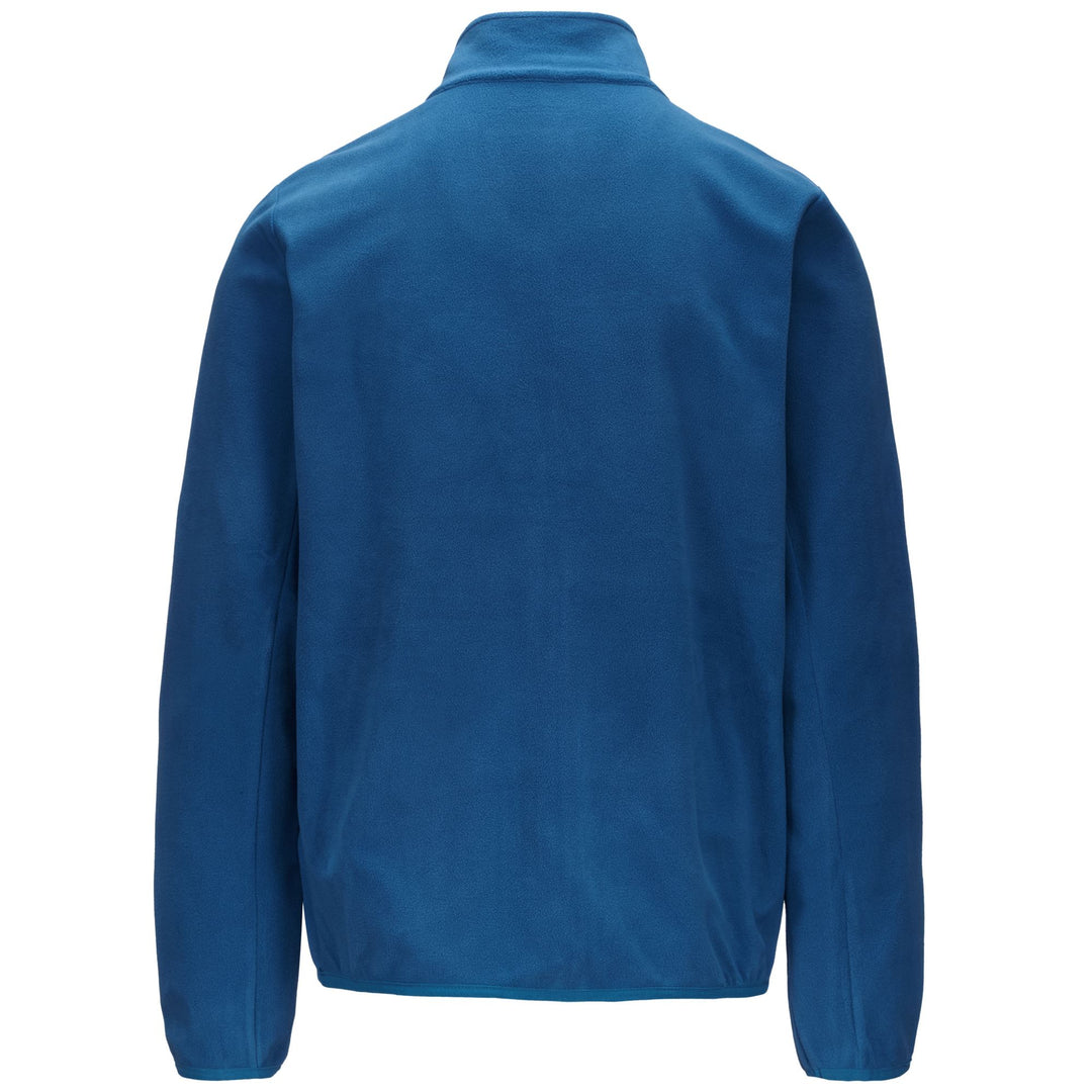 Giacca Fleece Sportiva Uomo Blu Arancione con Tasche con Zip main