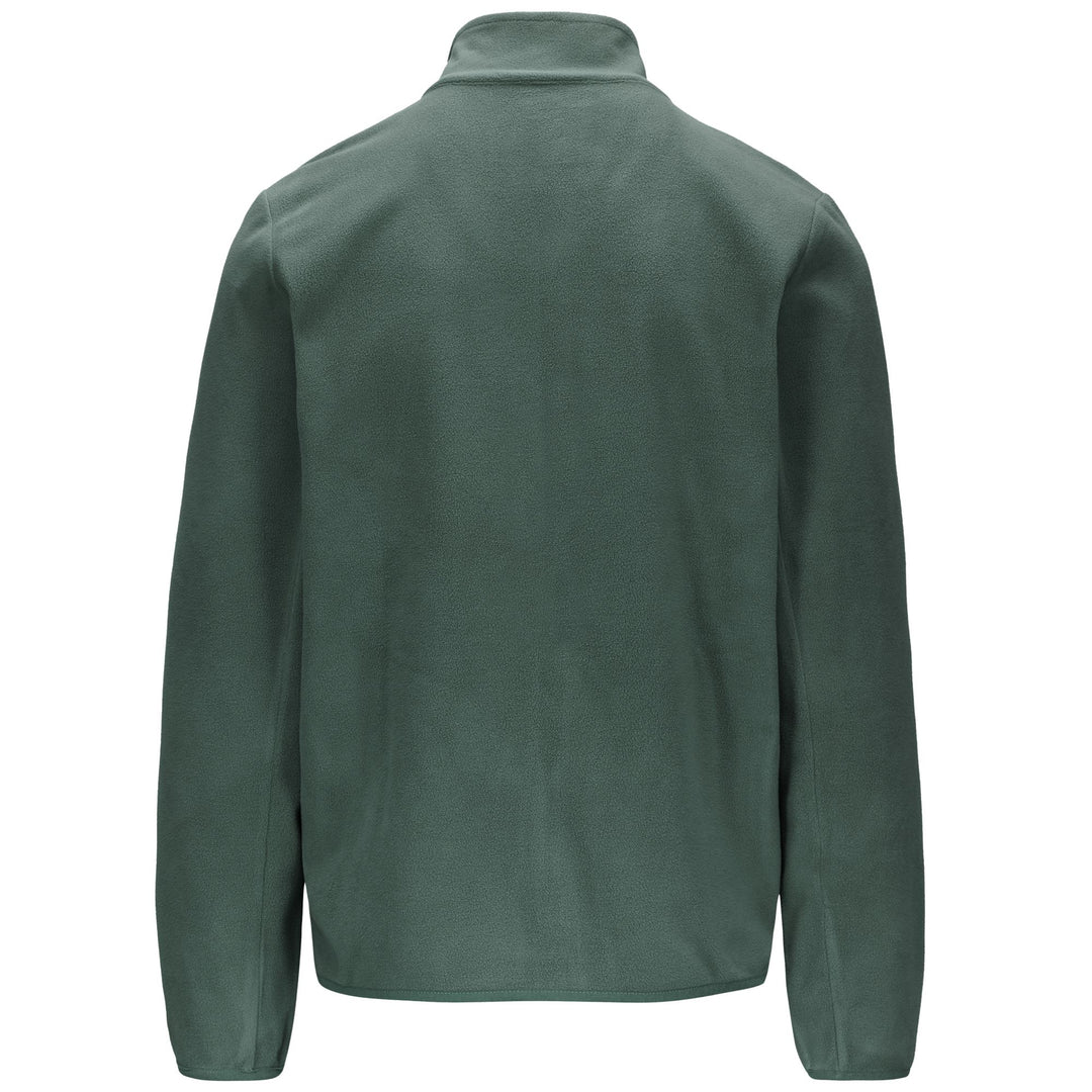 Giacca Fleece Sportiva Uomo Verde Anatra con Tasche con Zip main