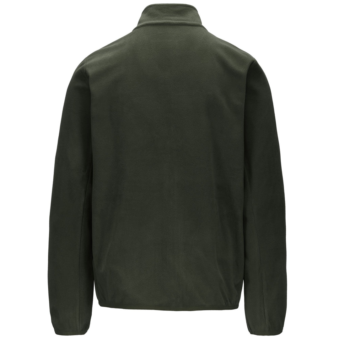 Black Green Men's Sportstyle Fleece Jacket with Zip Pockets main