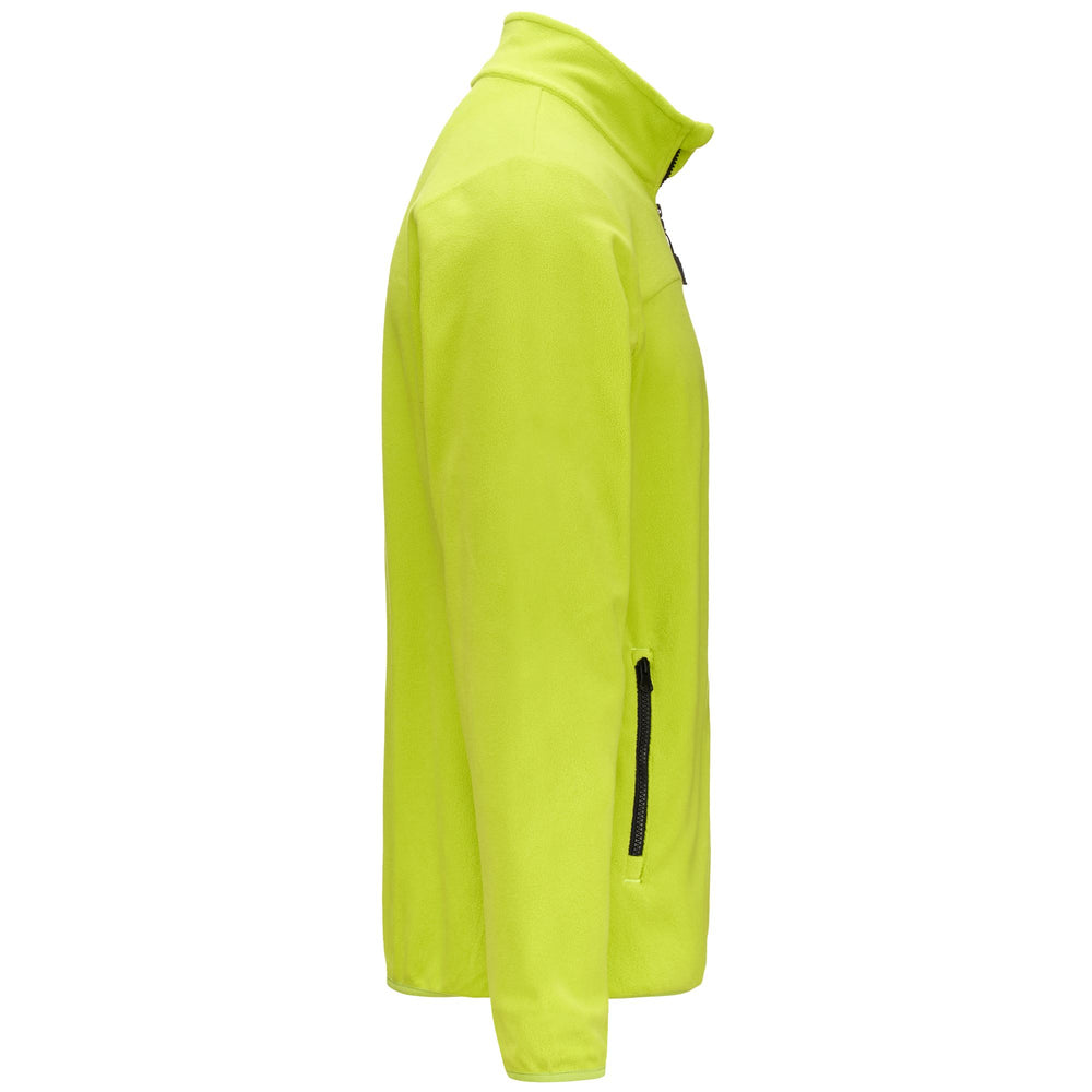 Lime Green Men's Sportstyle Fleece Jacket with Zip Pockets 02