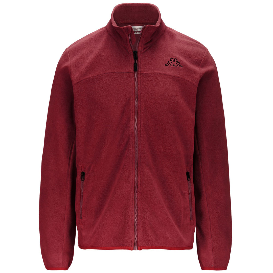 Veste de sport en micro-polaire rouge pour homme, coupe classique main