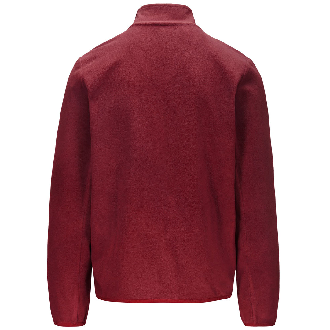 Veste de sport en micro-polaire rouge pour homme, coupe classique main
