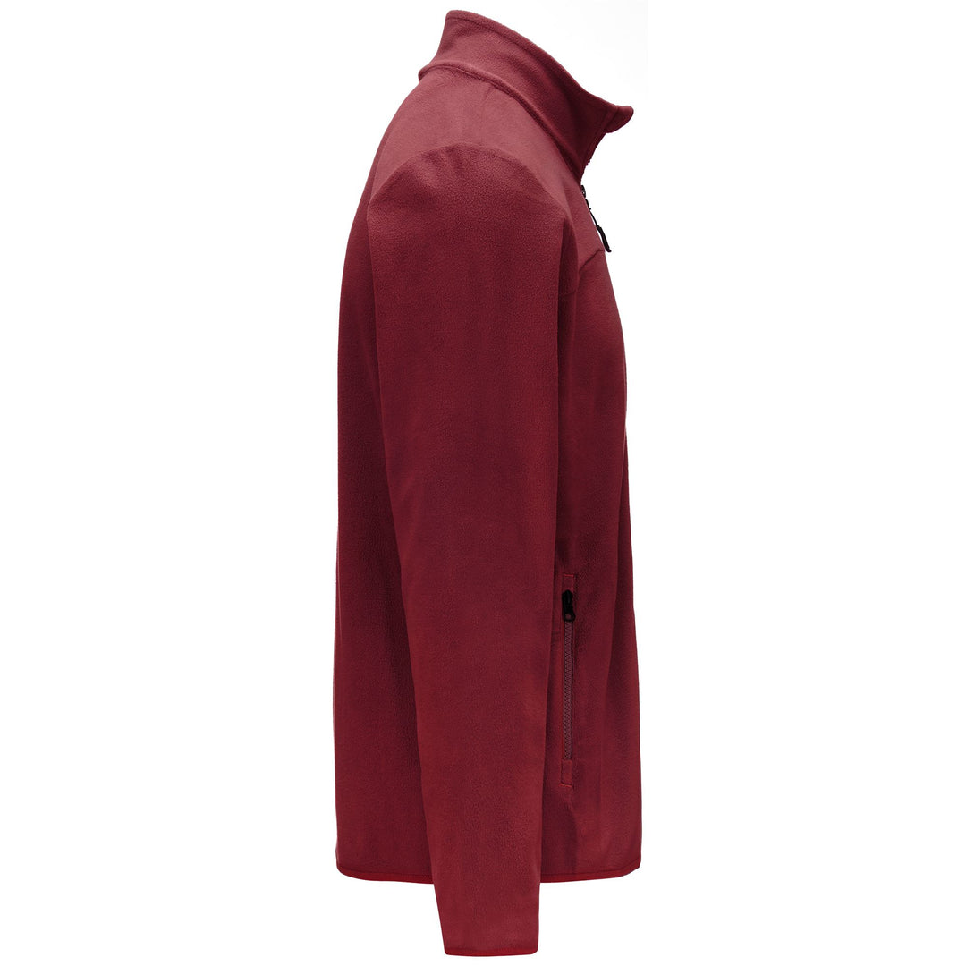 Veste de sport en micro-polaire rouge pour homme, coupe classique main
