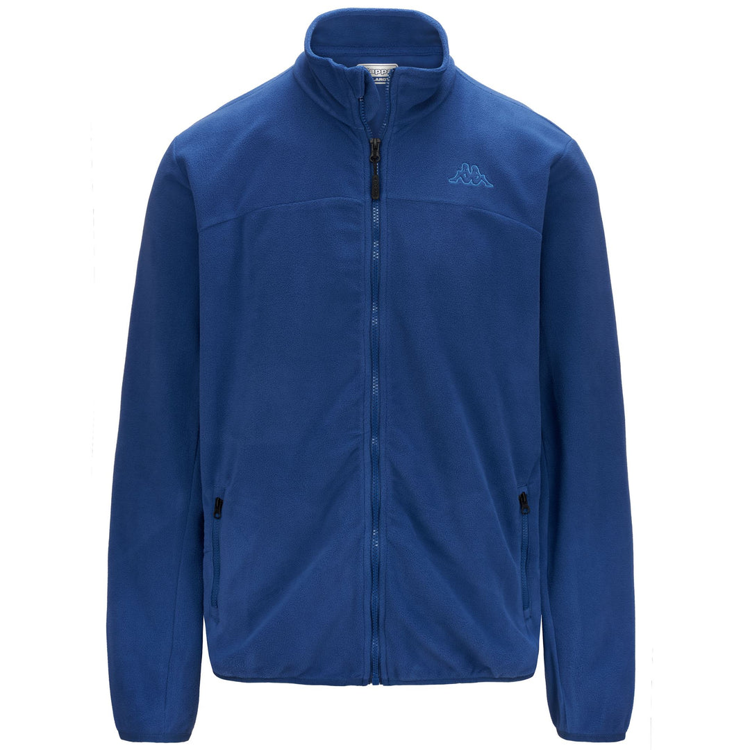 Blue Men's Sportstyle Fleece Jacket with Zip Pockets 01