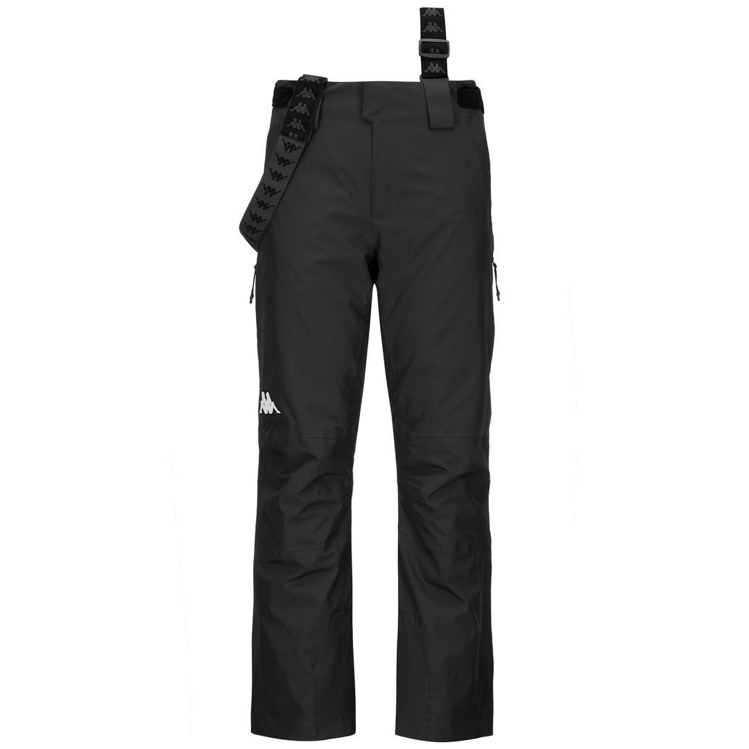 Pantalones de esquí impermeables negros para hombre con acolchado 01